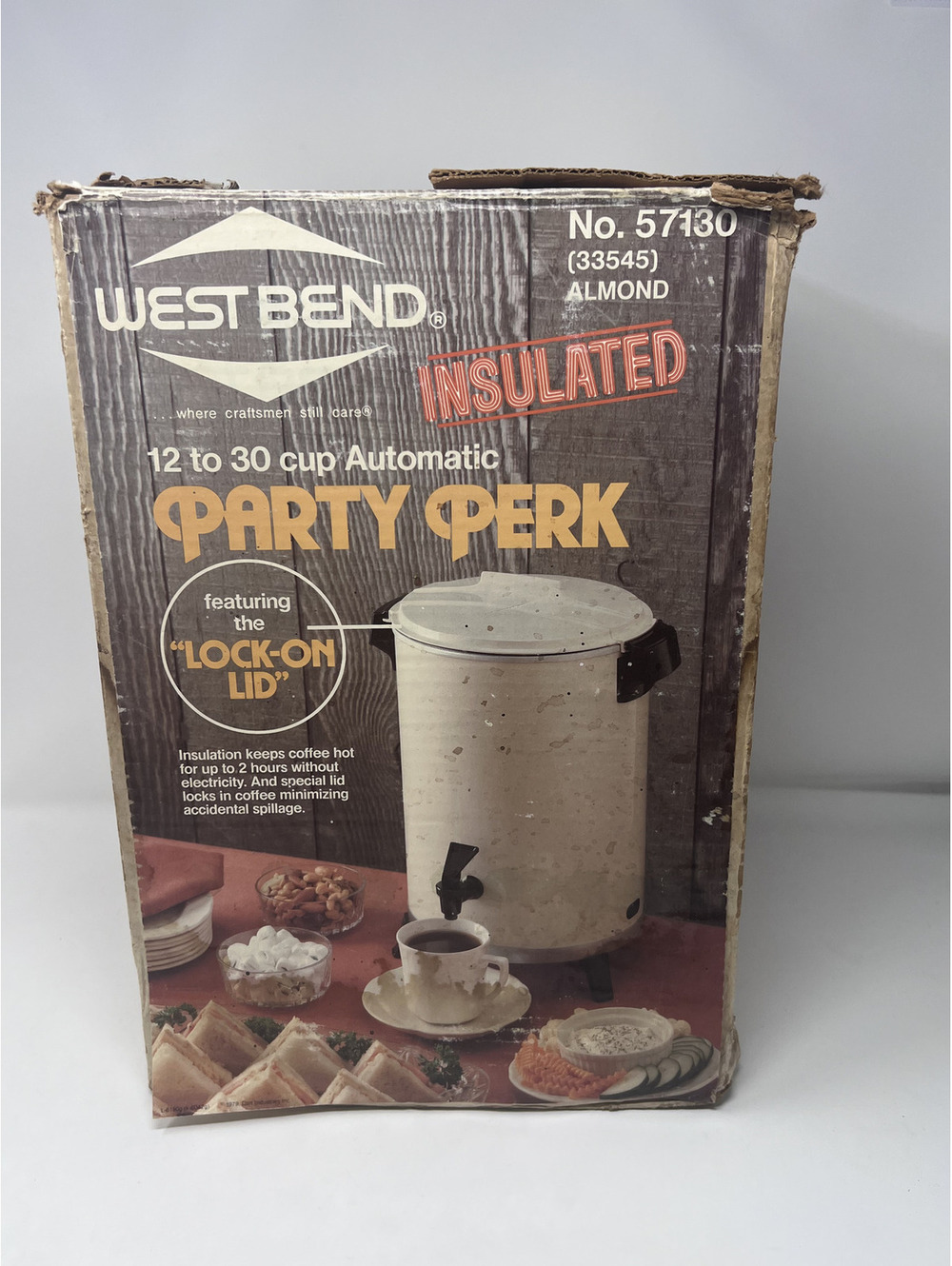West Bend Party Perk 12 to 30 Cup Automatic Coffee Percolator Almond